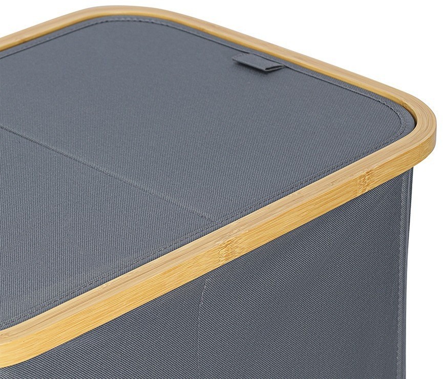 Корзина для белья с двумя отделениями neat twin, 53,5х33х53 см, серая (77874)