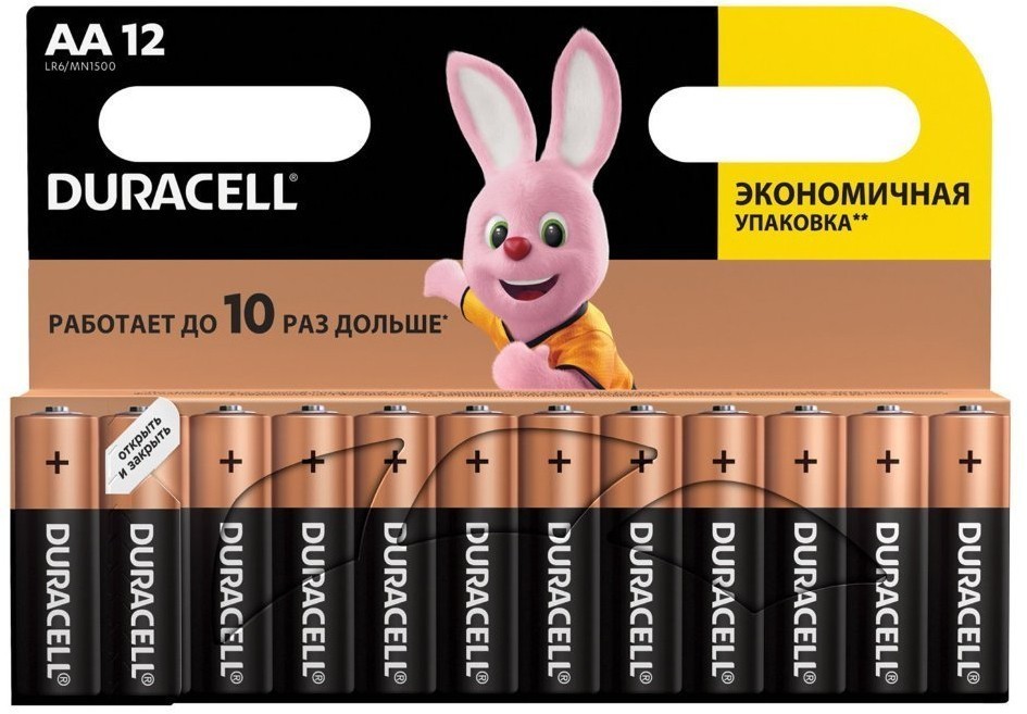 Батарейки алкалиновые Duracell Basic LR06 (AA) 12 шт (450432) (65530)