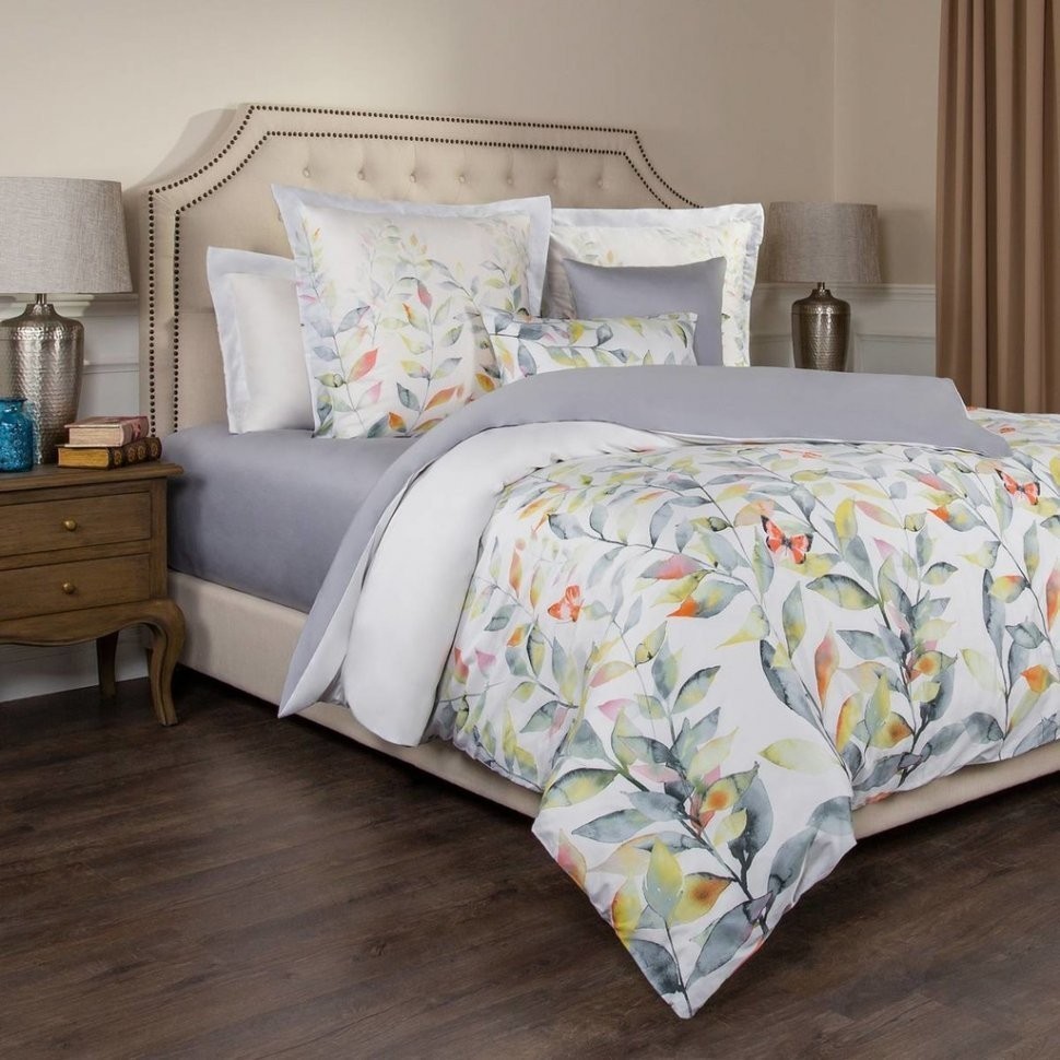 Кпб 2-х сп "гармоника",хлопок 100%,белый+серый,под175*215 -1шт., пр 240*240 -1шт., нав 70*70*5-2шт SANTALINO (985-233)