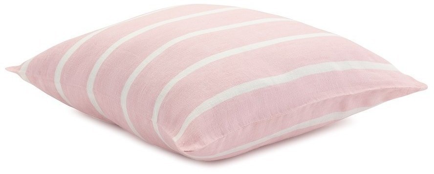 Чехол на подушку декоративный в полоску цвета пыльной розы из коллекции essential, 45х45 см (70957)