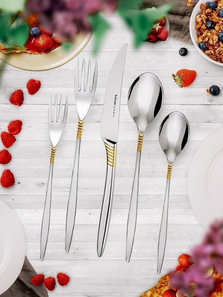 Набор столовых приборов MAMBA Gold 24 шт H39028