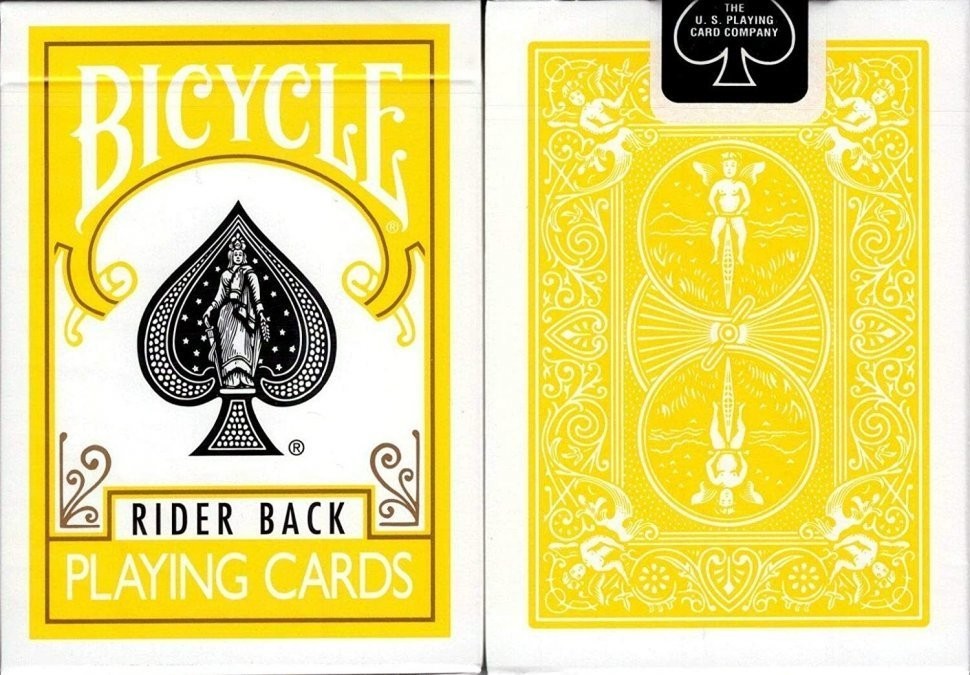 Карты "Bicycle rider back standard poker plaing cards Yellow back" (47025)