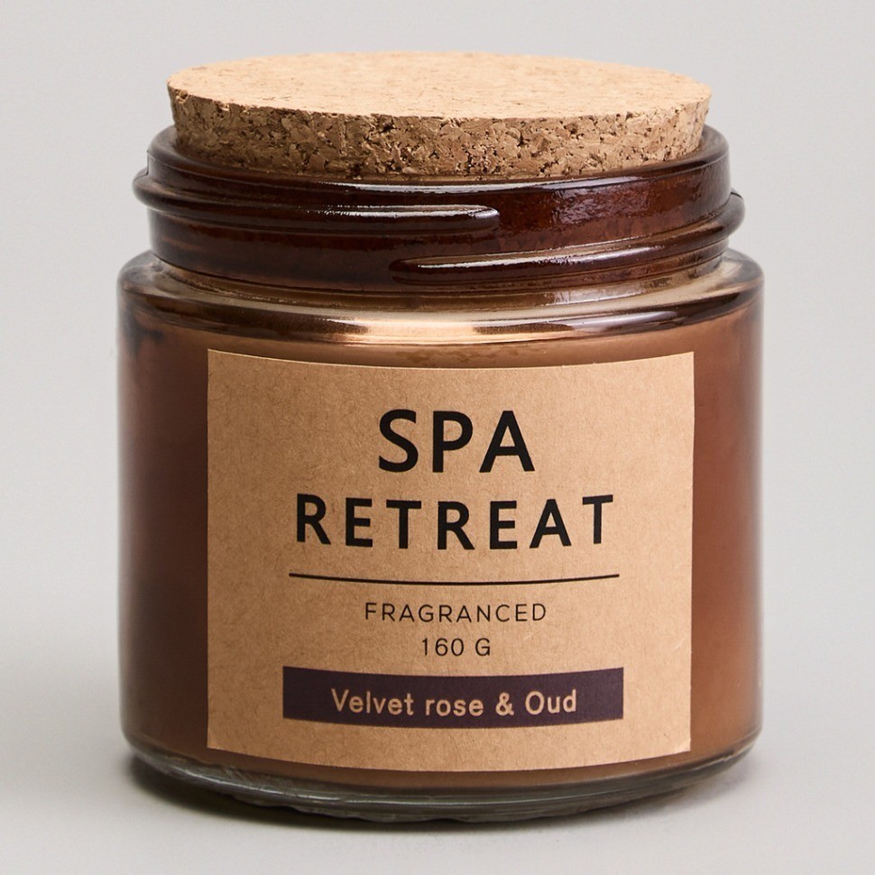 Свеча ароматизированная в стакане "spa retreat" velvet rose&oud 7,3*7,4 см мал.= 12шт. Lefard (605-106)