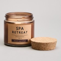 Свеча ароматизированная в стакане &quot;spa retreat&quot; velvet rose&amp;oud 7,3*7,4 см мал.= 12шт. Lefard (605-106)