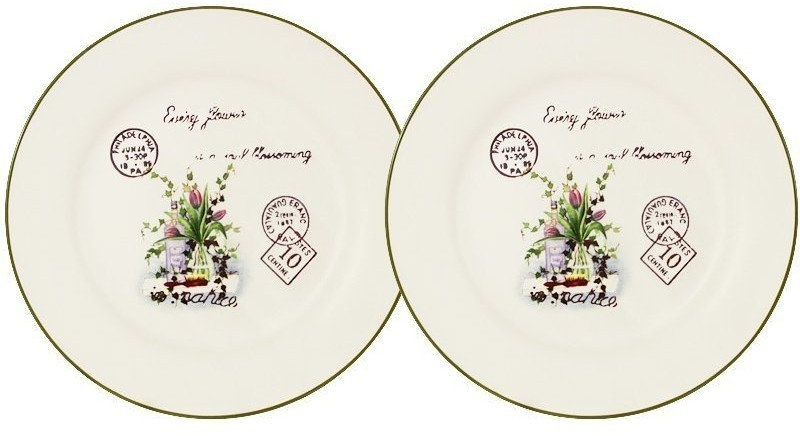 Набор закусочных тарелок Букет, 20 см, 2 шт - AL-55E2258-3-B-LF Anna Lafarg LF Ceramics