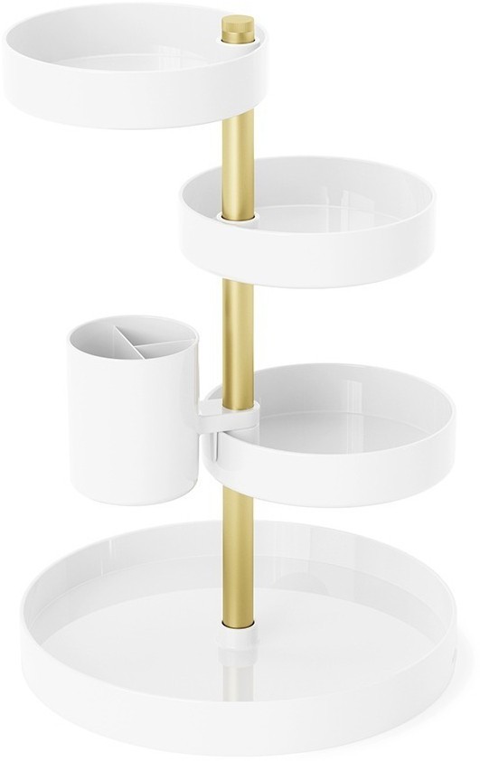 Органайзер настольный pirouette, белый/латунь (75224)