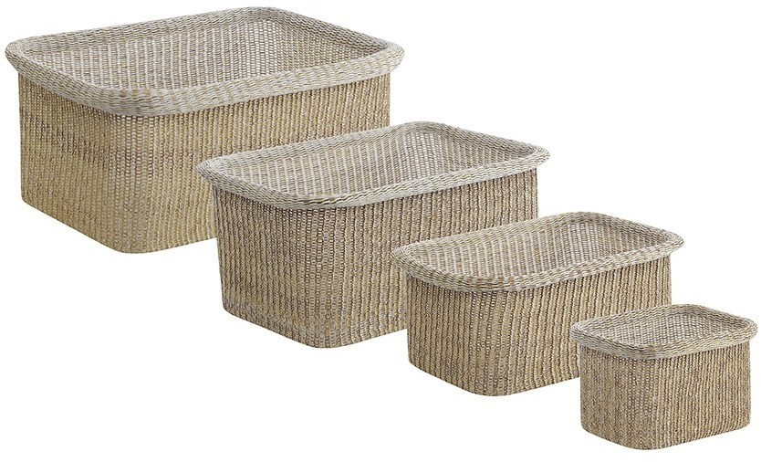 Набор из 4-х корзин для хранения sustainable collection, бежевый (77685)