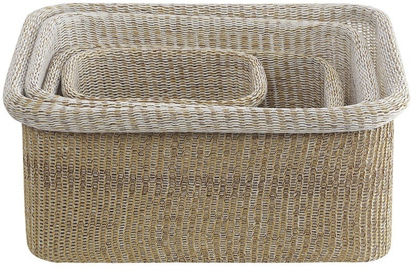 Набор из 4-х корзин для хранения sustainable collection, бежевый (77685)
