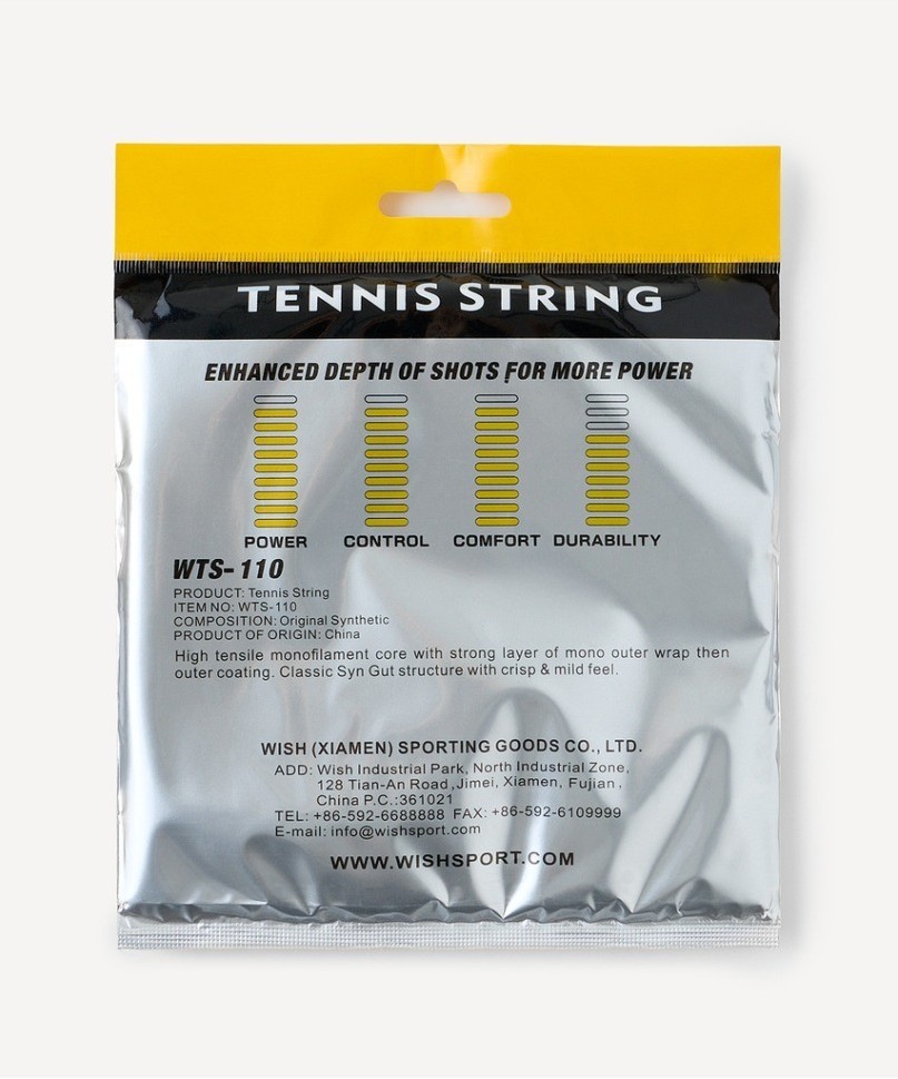 Струна для теннисной ракетки WISH String WS-110, серый (2119120)