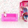 Раскладной бескаркасный (мягкий) детский диван серии "Классик", цв. Розовый (PCR316-05)