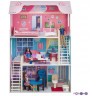 Деревянный кукольный домик "Вдохновение", с мебелью 16 предметов в наборе, для кукол 30 см (PD315)