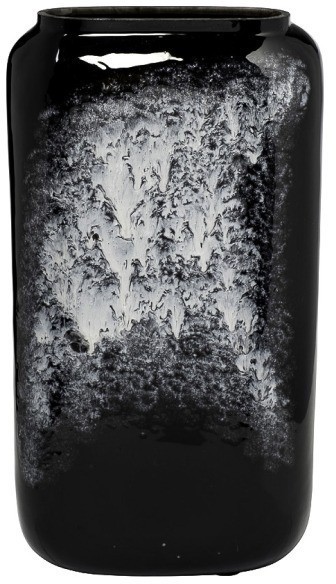 Ваза стеклянная серо-черная 19*19*29см (TT-00008694)