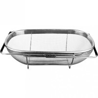 Сито с раздвижной ручкой 34*24 cm. высота=10 см. без упаковки Agness (941-016)