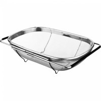 Сито с раздвижной ручкой 34*24 cm. высота=10 см. без упаковки Agness (941-016)