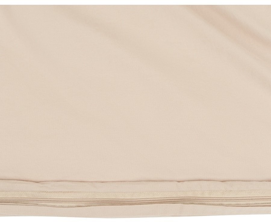 Комплект постельного белья двуспальный бежевого цвета из органического стираного хлопка из коллекции essential (69365)
