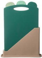 Набор разделочных досок из 3 шт+подставка 24*7.8*17cm цвет: зеленый Agness (671-508)