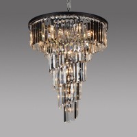 Люстра MD3190-19BL, каркас металл, стекло, Matte black, ROOMERS FURNITURE