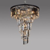 Люстра MD3190-19BL, каркас металл, стекло, Matte black, ROOMERS FURNITURE