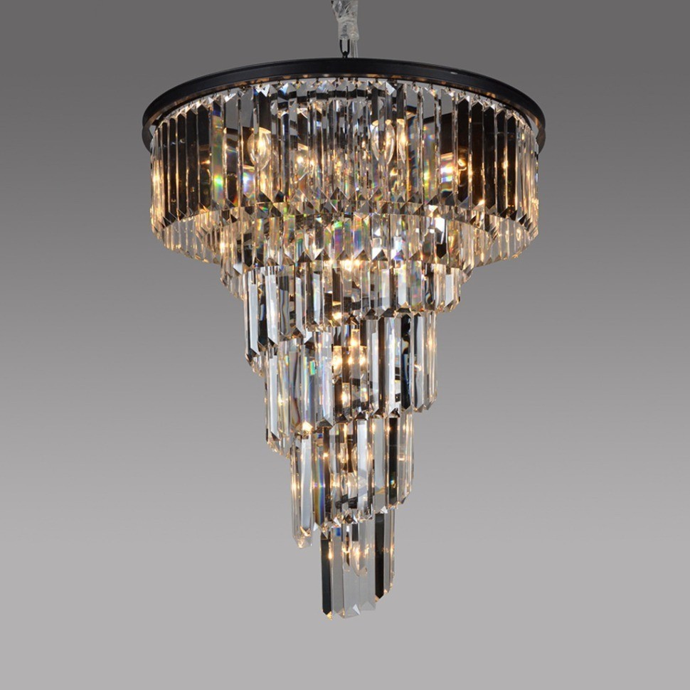 Люстра MD3190-19BL, каркас металл, стекло, Matte black, ROOMERS FURNITURE