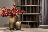 Ваза декоративная стекл. золотая 14,6*14,6*32см (TT-00013100)