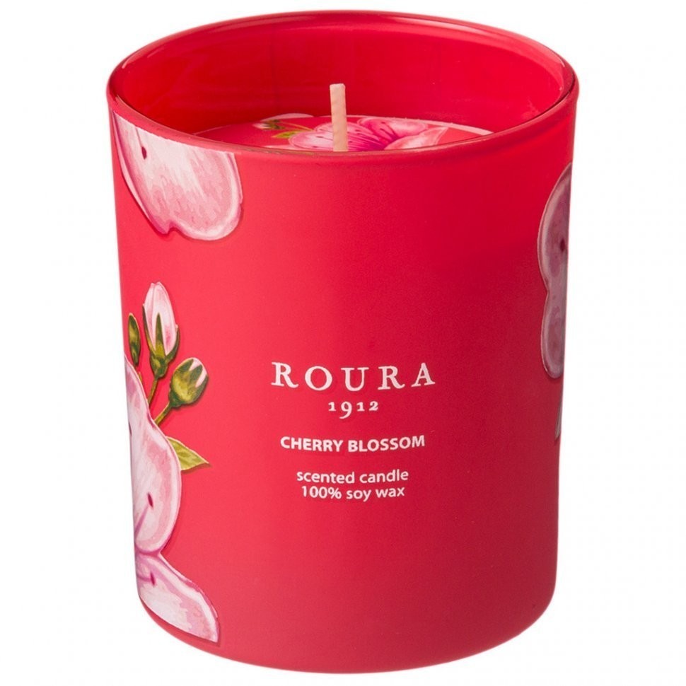 Свеча roura ароматизованная в стакане е  "вишня" (натуральный воск) 8,5*7 см Ceras Roura (360-161)