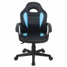 Кресло компьютерное BRABIX Spark GM-201 экокожа черное/голубое 532505 (94579)