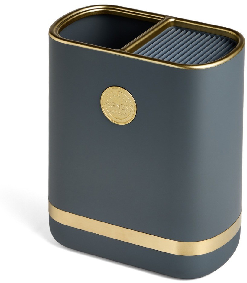 Набор agness из 11пр: 5 ножей,подставка,половник,ложка,лопатка,шумовка,ложка для спагетти (671-222)