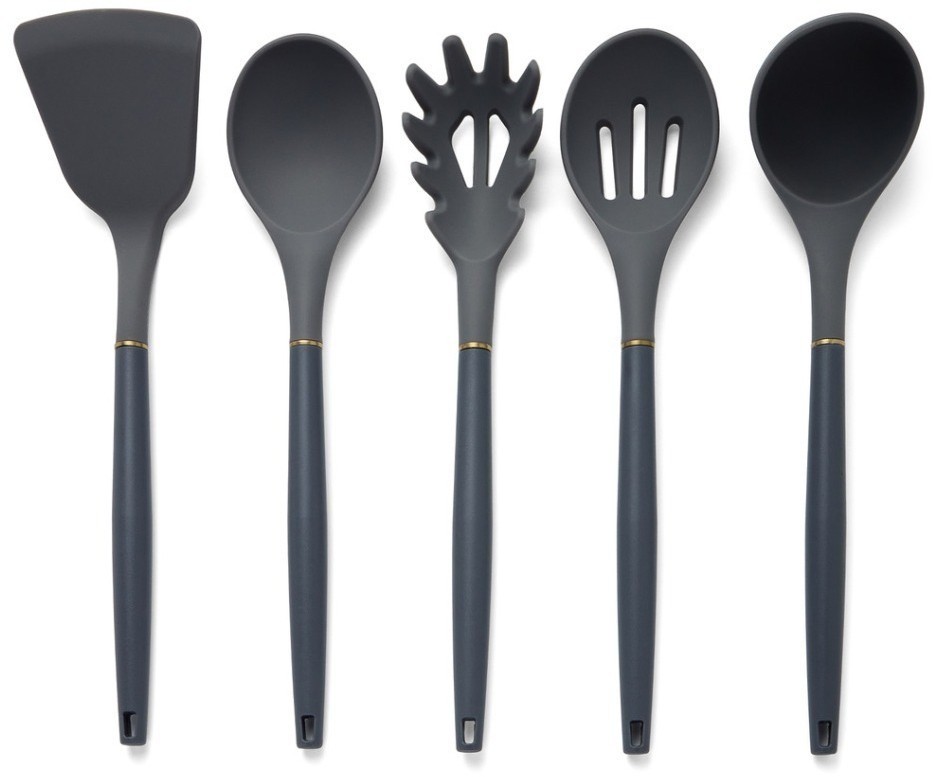 Набор agness из 11пр: 5 ножей,подставка,половник,ложка,лопатка,шумовка,ложка для спагетти (671-222)