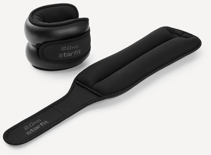 Утяжелители STARFIT WT-701, 2 кг, черный (2119094)