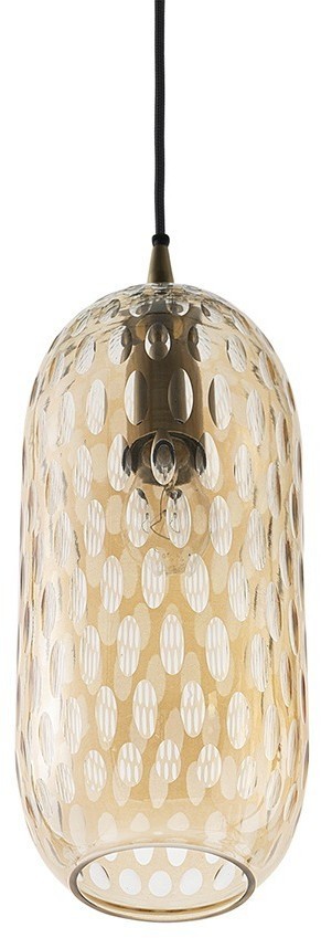 Светильник подвесной mystic aura, D26 см, янтарно-золотой (76547)