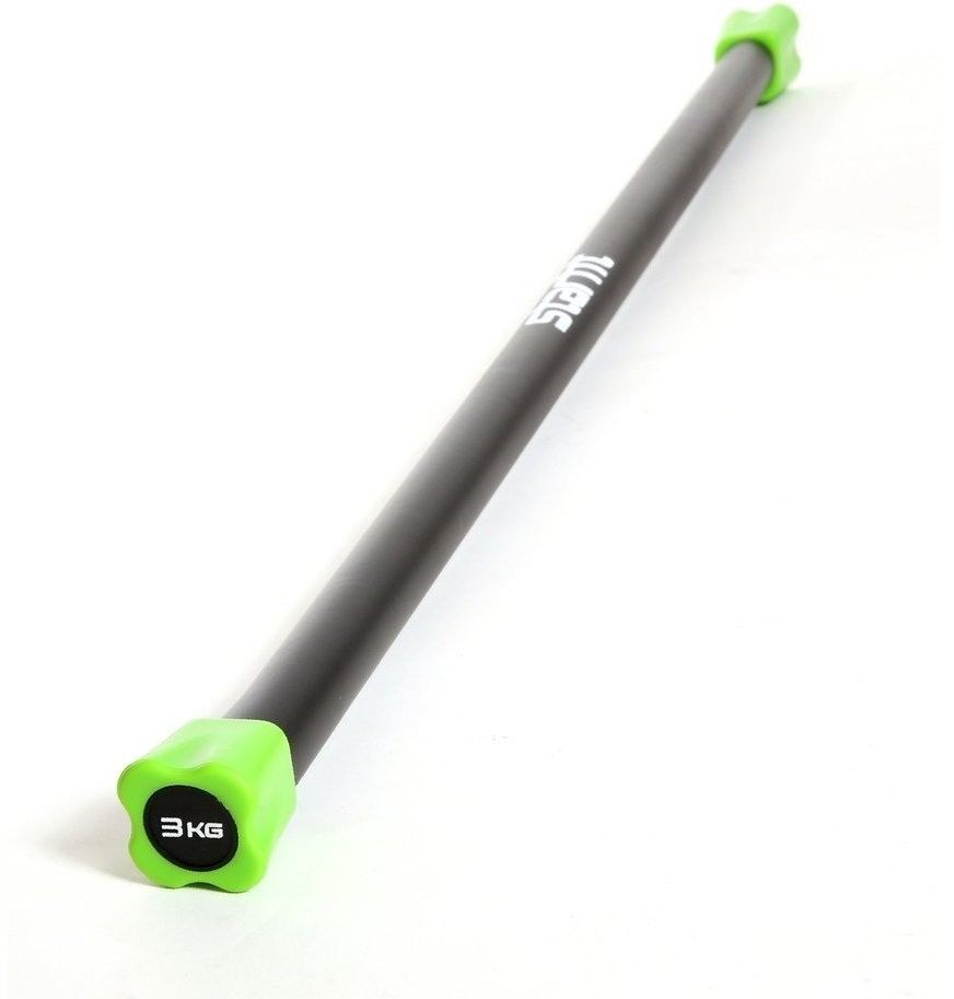 Бодибар STARFIT BB-301, 3 кг, неопреновый, черный/зеленый (1484615)