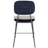 Стул полубарный pea, велюр, темно-синий/бежевый (77076)