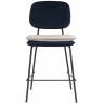 Стул полубарный pea, велюр, темно-синий/бежевый (77076)