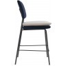 Стул полубарный pea, велюр, темно-синий/бежевый (77076)