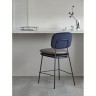 Стул полубарный pea, велюр, темно-синий/бежевый (77076)