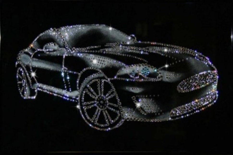 Картина Спортивный автомобиль с кристаллами Swarovski (1291)