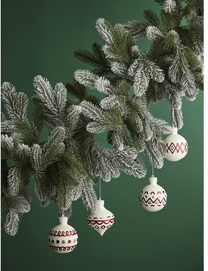 Набор ёлочных украшений с подсветкой festive embroidey из коллекции new year essential, 4 шт. (78341)