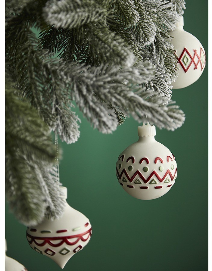 Набор ёлочных украшений с подсветкой festive embroidey из коллекции new year essential, 4 шт. (78341)