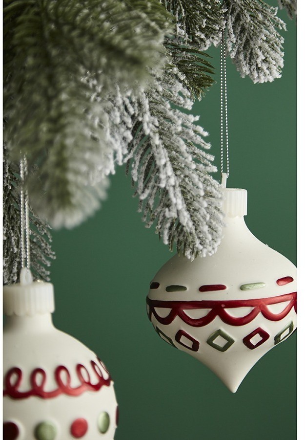 Набор ёлочных украшений с подсветкой festive embroidey из коллекции new year essential, 4 шт. (78341)