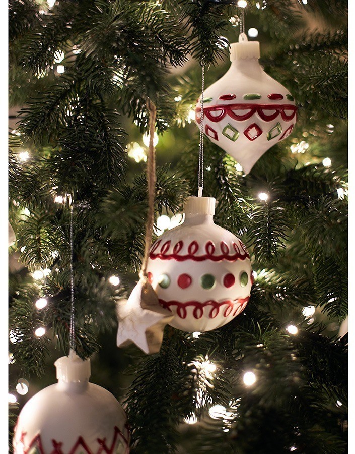 Набор ёлочных украшений с подсветкой festive embroidey из коллекции new year essential, 4 шт. (78341)