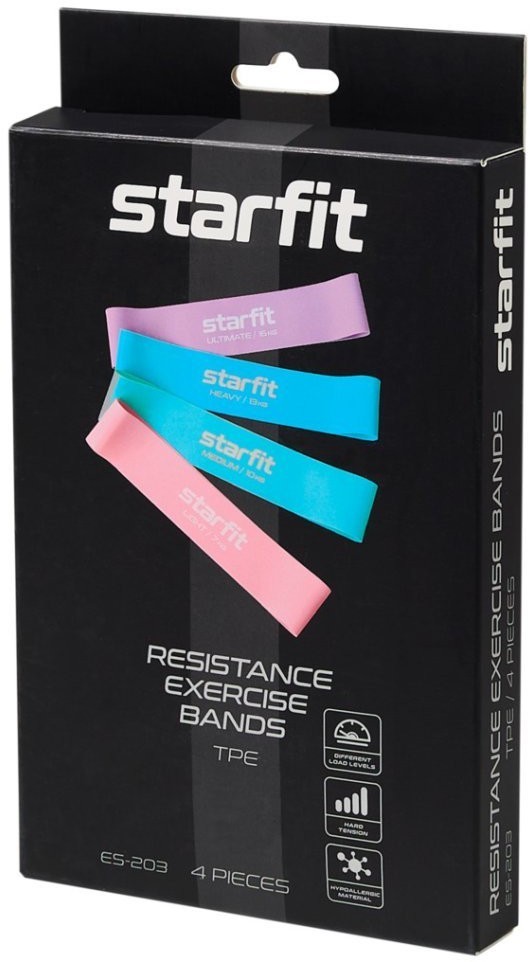 Мини-эспандеры ES-203, неон, 4 шт (2103989)