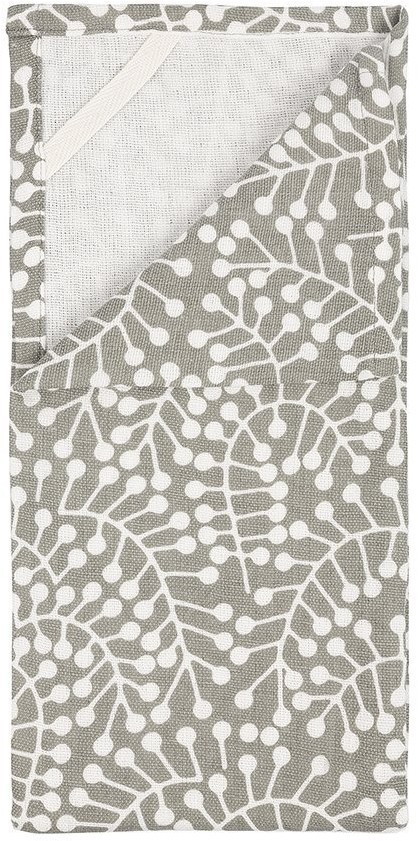 Набор из двух муслиновых полотенец серого цвета с принтом Спелая Смородина из коллекции scandinavian touch, 50х70 см (73646)
