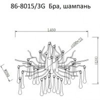 Бра 50*40см, металл цвет шампань (TT-00004975)