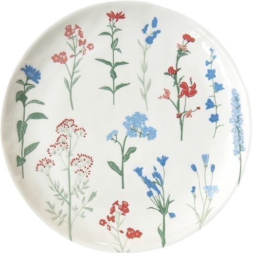 Тарелка закусочная Луговые цветы, голубые, 21 см - EL-R2202/MILB Easy Life