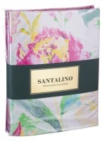 Кпб 2-х сп &quot;тропикана&quot;,хлопок 100%,белый+фуксия,под175*215 -1шт., пр 240*240 -1шт., нав 70*50*5-2шт SANTALINO (985-240)