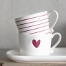 Bastion Collections Кружка White Нeart Red RJ/CUP HEART RED