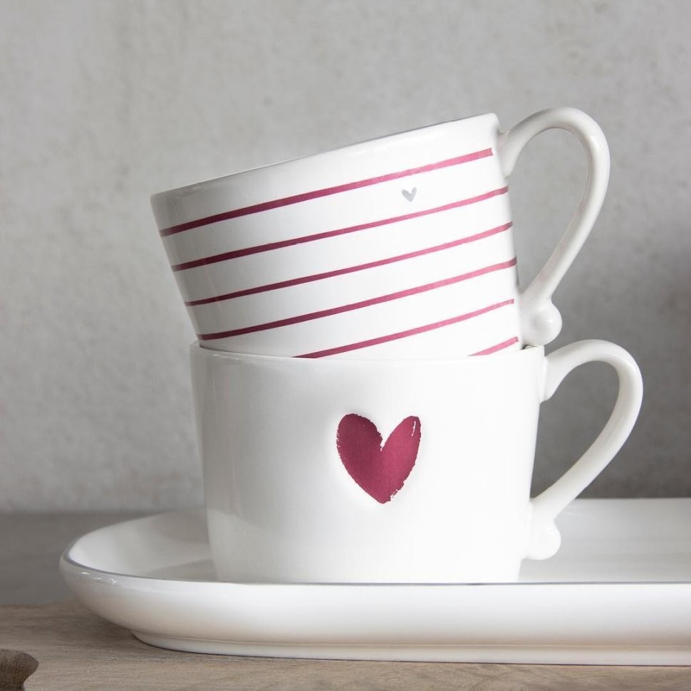 Bastion Collections Кружка White Нeart Red RJ/CUP HEART RED