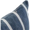 Чехол на подушку декоративный в полоску темно-синего цвета из коллекции essential, 45х45 см (70955)