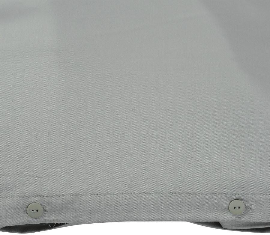 Комплект постельного белья двуспальный из сатина светло-серого цвета из коллекции essential (66413)