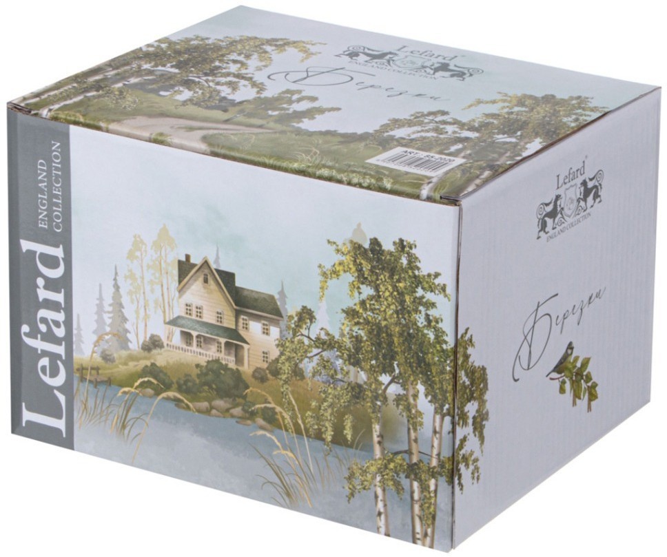 Чайник lefard "березки" 930 мл на дерев. подставке (85-2020)